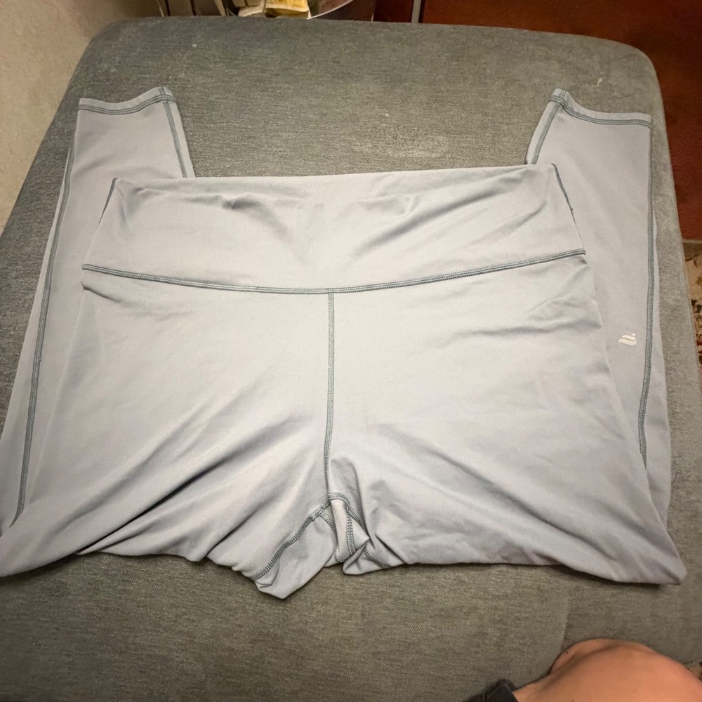 Fabletics PowerHold High Waisted Leggings Light Blue Grey Plus Size 4X PT1617843